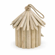 Birdhouse hanging in wood beige size 20 × 17 × 24 cm — photo 3
