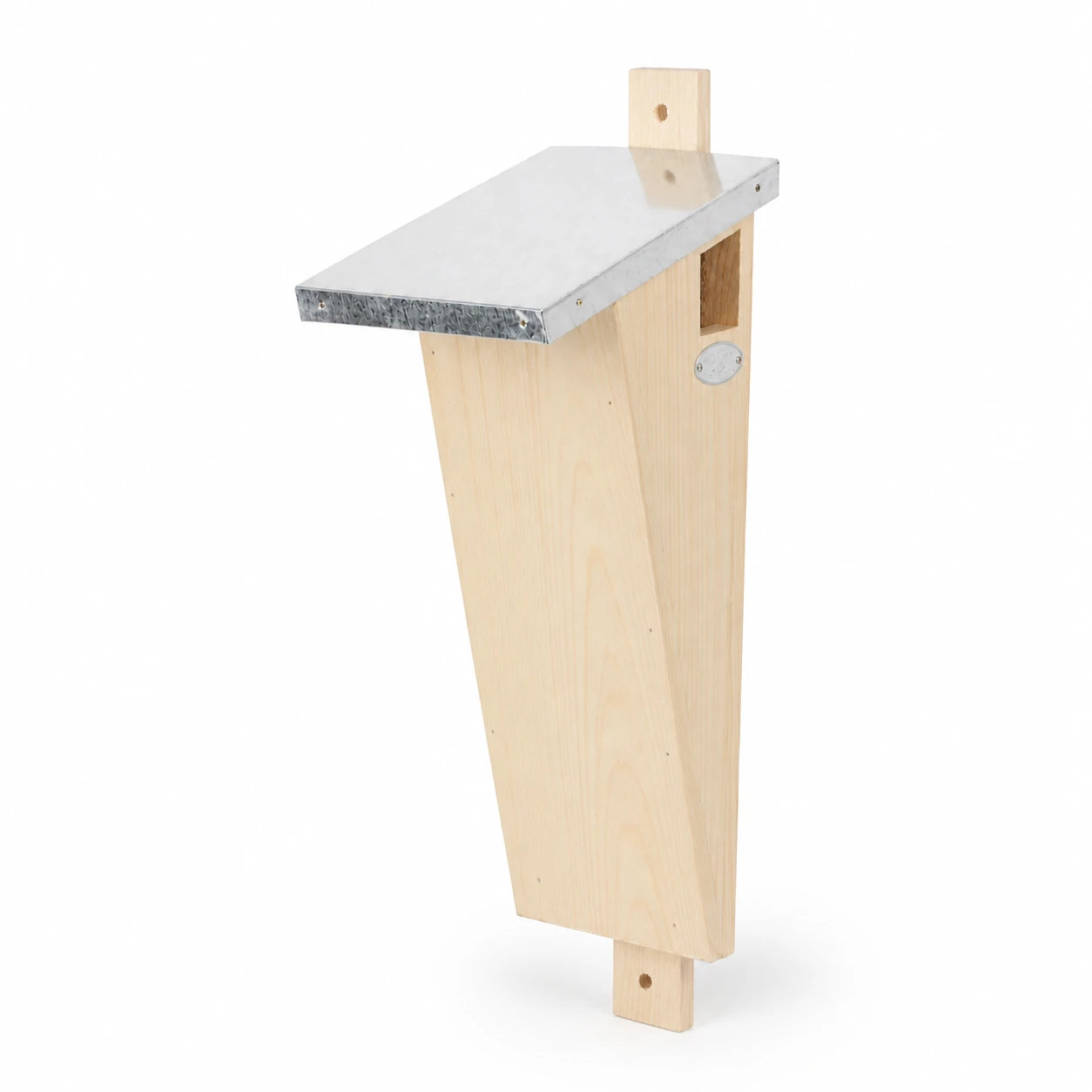 Birdhouse slender in wood with zinc roof — photo 3