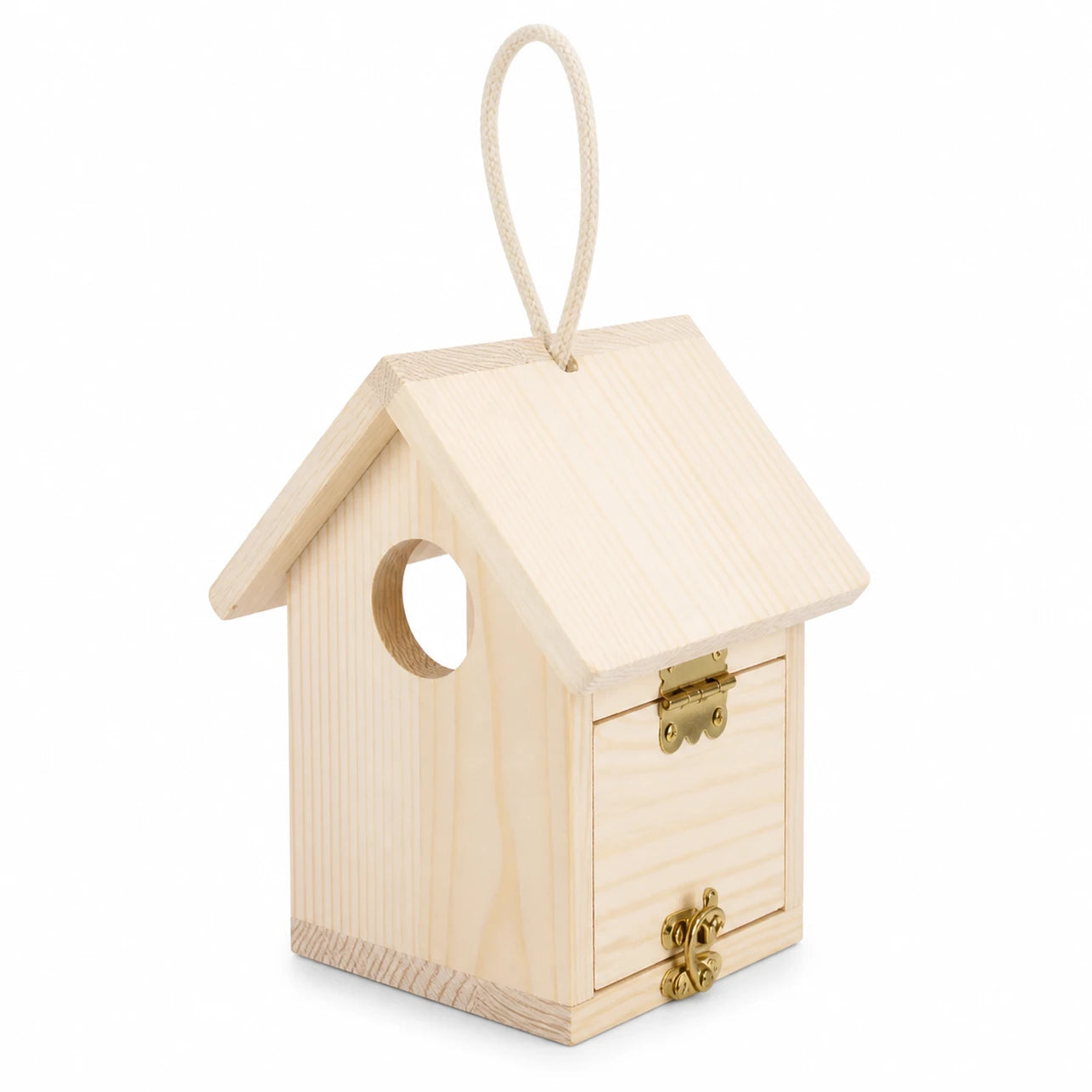 Birdhouse observation in wood beige size 14,7 × 13 × 15,8 cm — photo 3