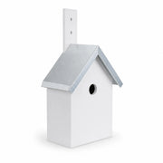 Birdhouse white with zinc roof double slope — photo 3