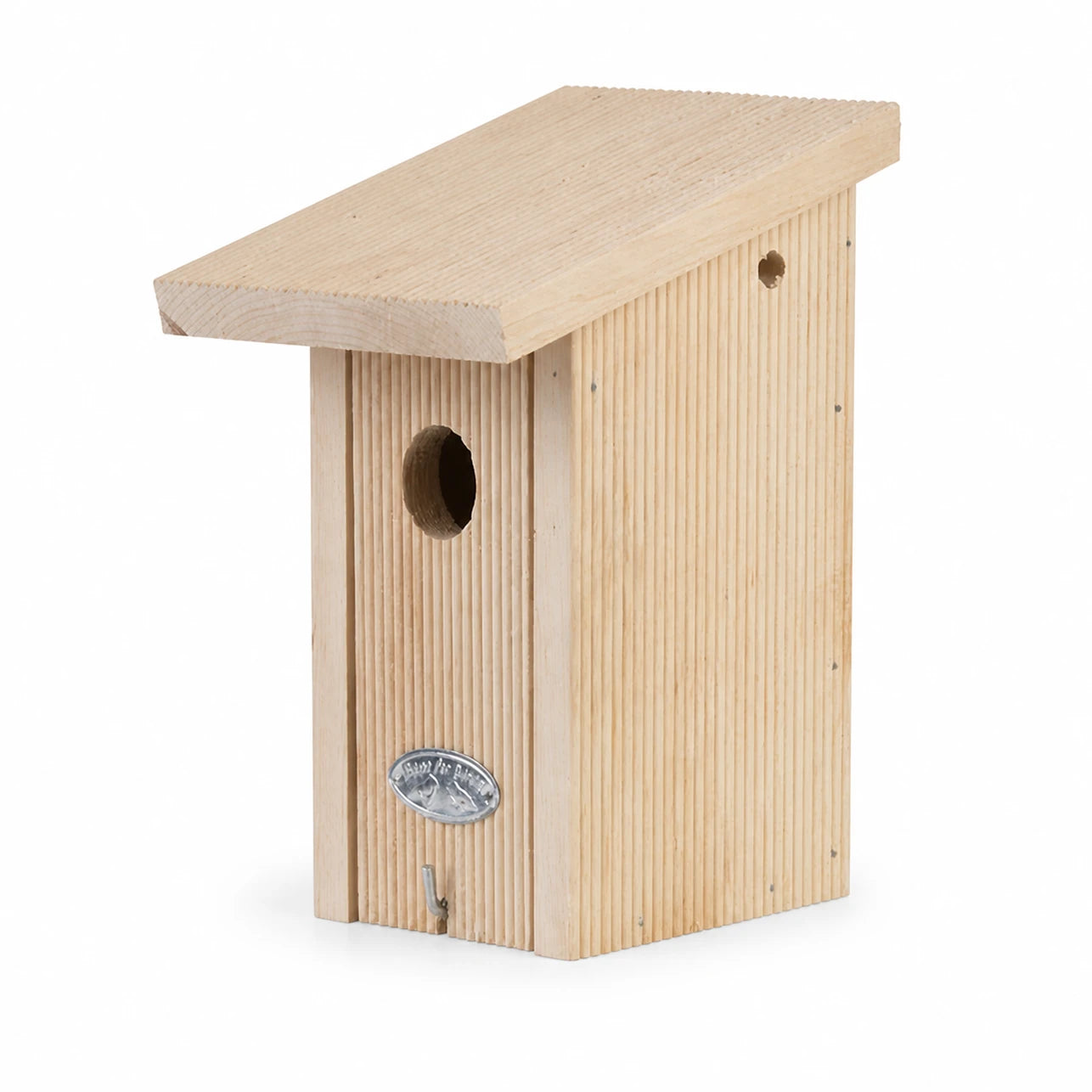 Birdhouse in wood beige size 15,4 × 14,1 × 21,2 cm — photo 3