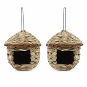 Set of 2 birdhouses hanging beige size 15 × 15 cm — photo 3
