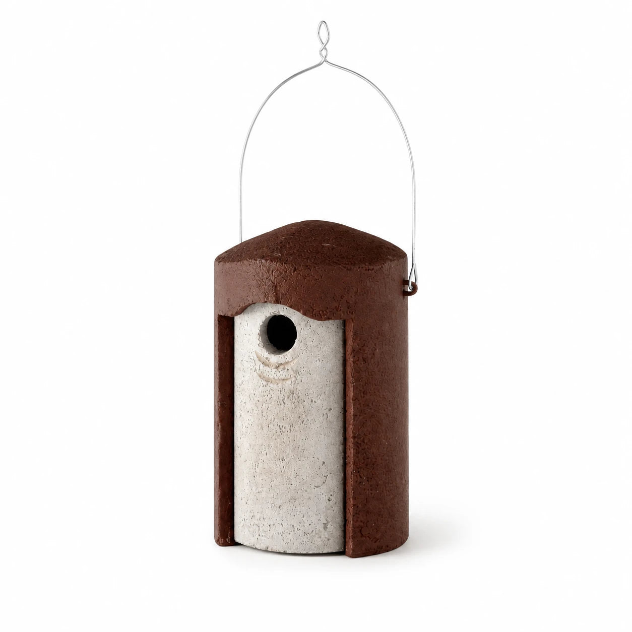 Birdhouse round in wood concrete — photo 3