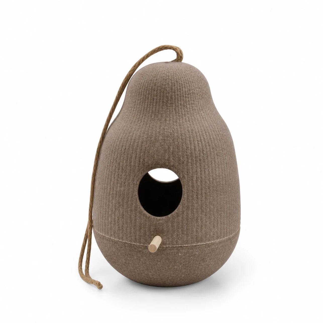 Birdhouse hanging in resin grey in shape of pebble — photo 3