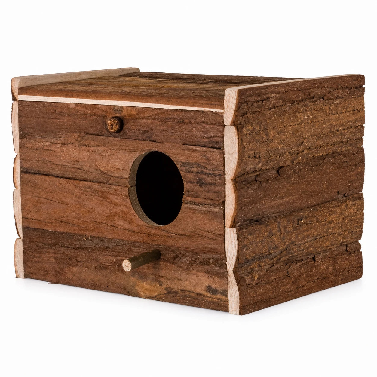 Birdhouse in wood of bark — photo 3