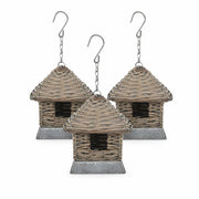 Set of 3 birdhouses in willow brown — photo 3