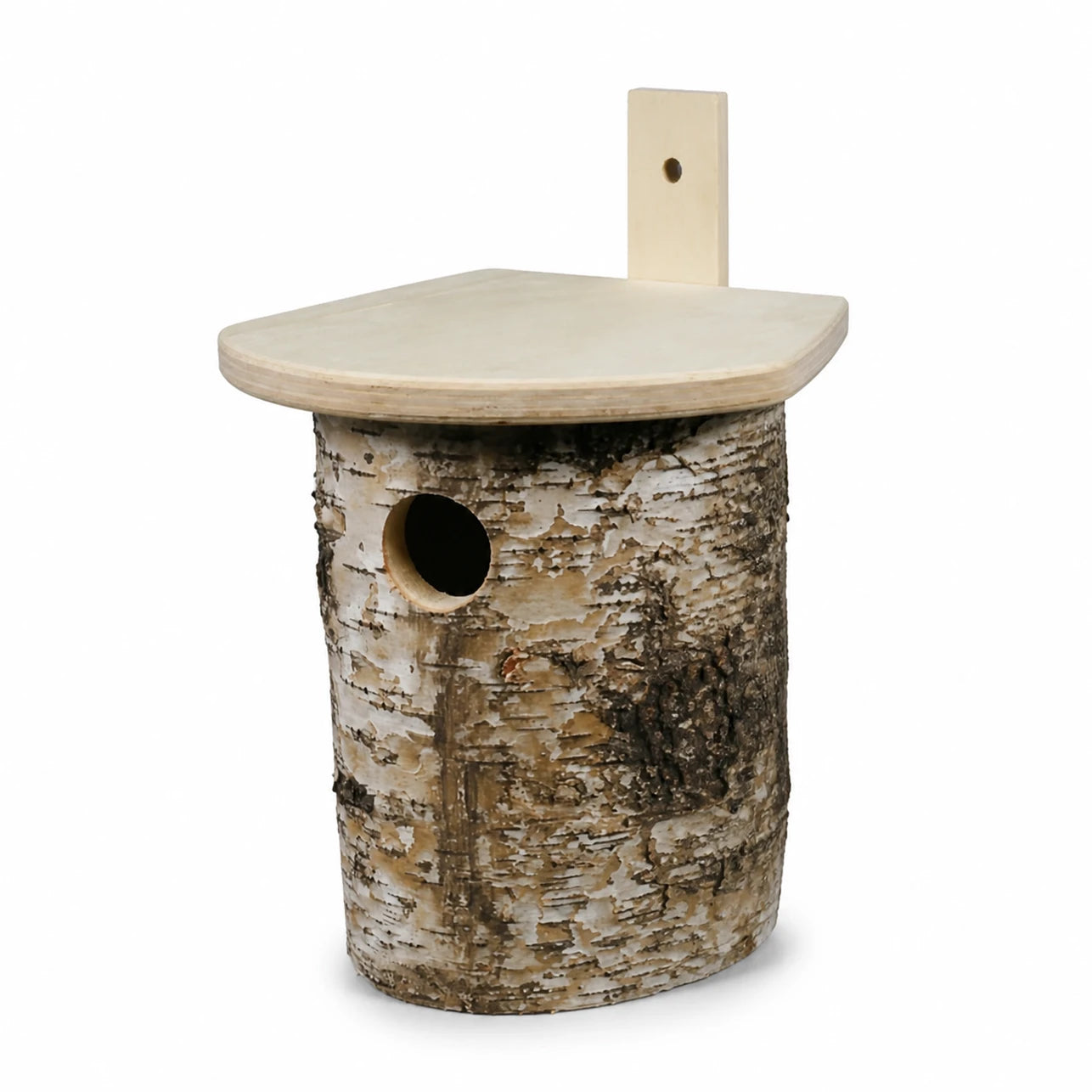 Birdhouse in birch brown size 16 × 17 × 25 cm — photo 3