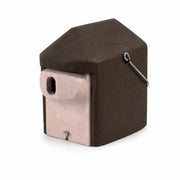 Birdhouse cubic in wood concrete with entrance tunnel 27 mm — photo 3