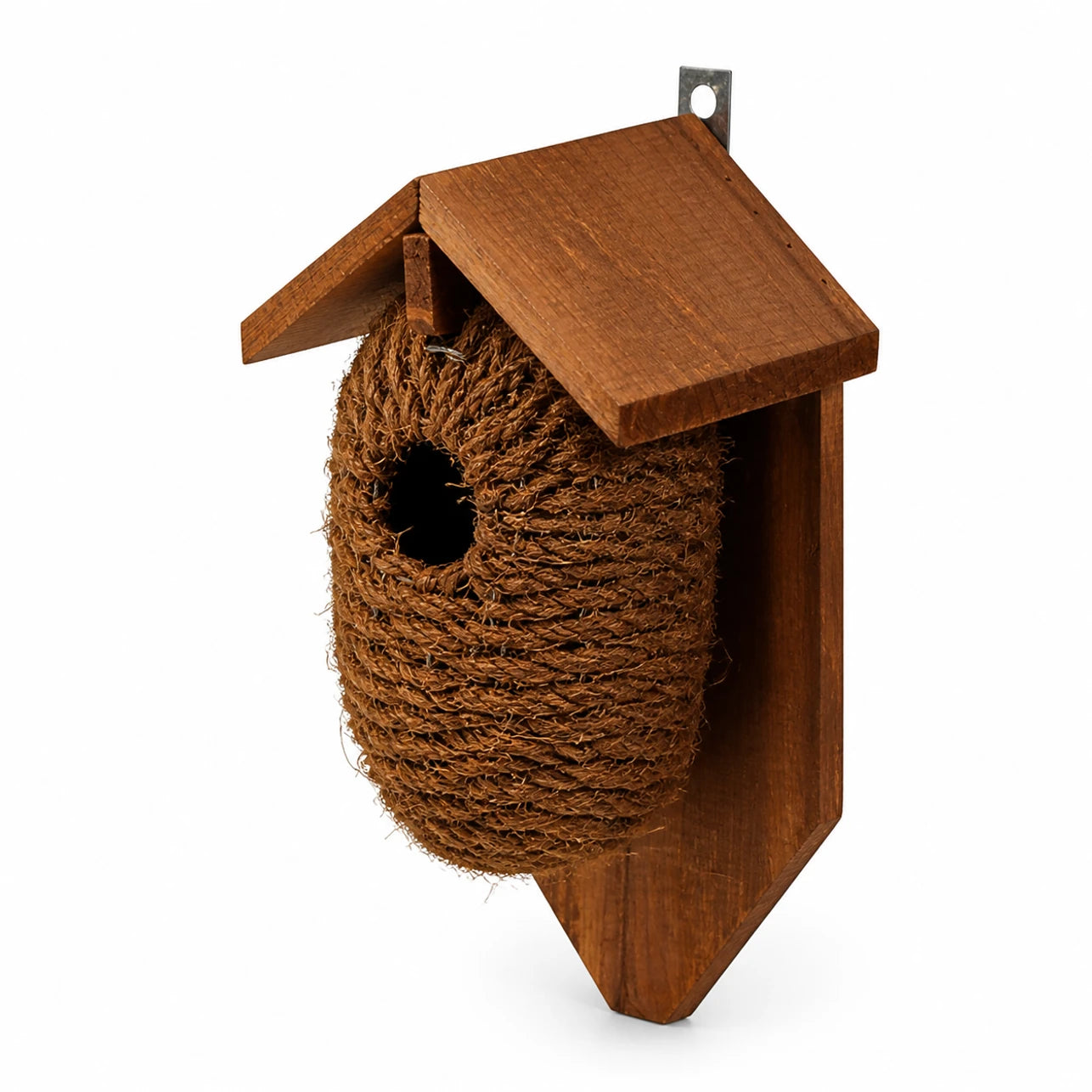 Birdhouse in wood brown — photo 3