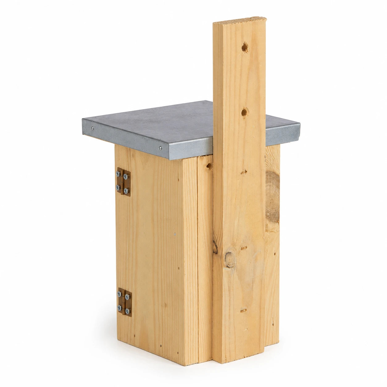 Birdhouse in wood natural with zinc roof 30 mm — photo 3