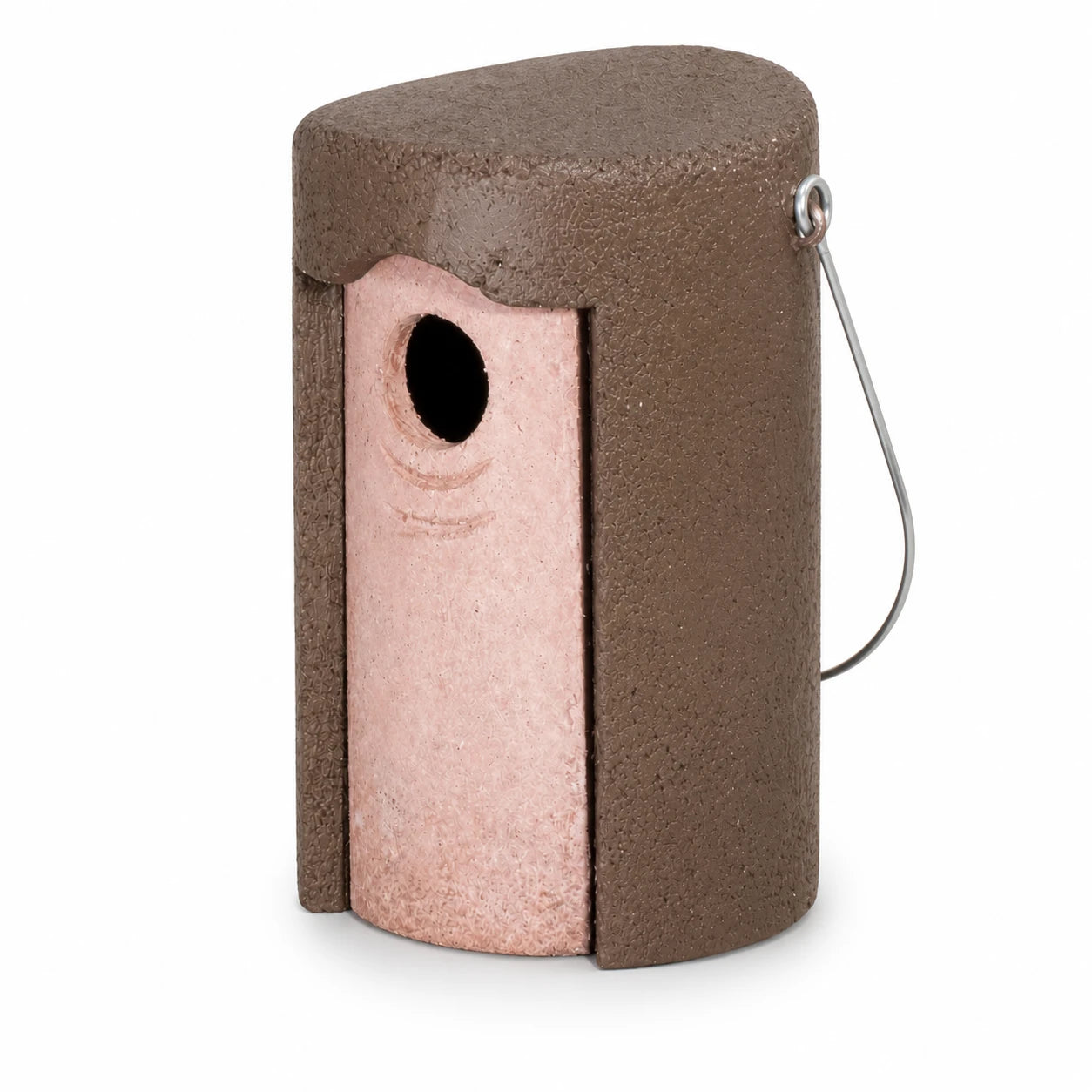 Birdhouse rounded hanging in wood concrete 45 mm — photo 3