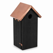 Birdhouse black with roof copper height 30 cm — photo 3