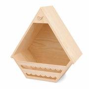 Birdhouse wall-mounted in wood beige size 30 × 30 × 16 cm — photo 3