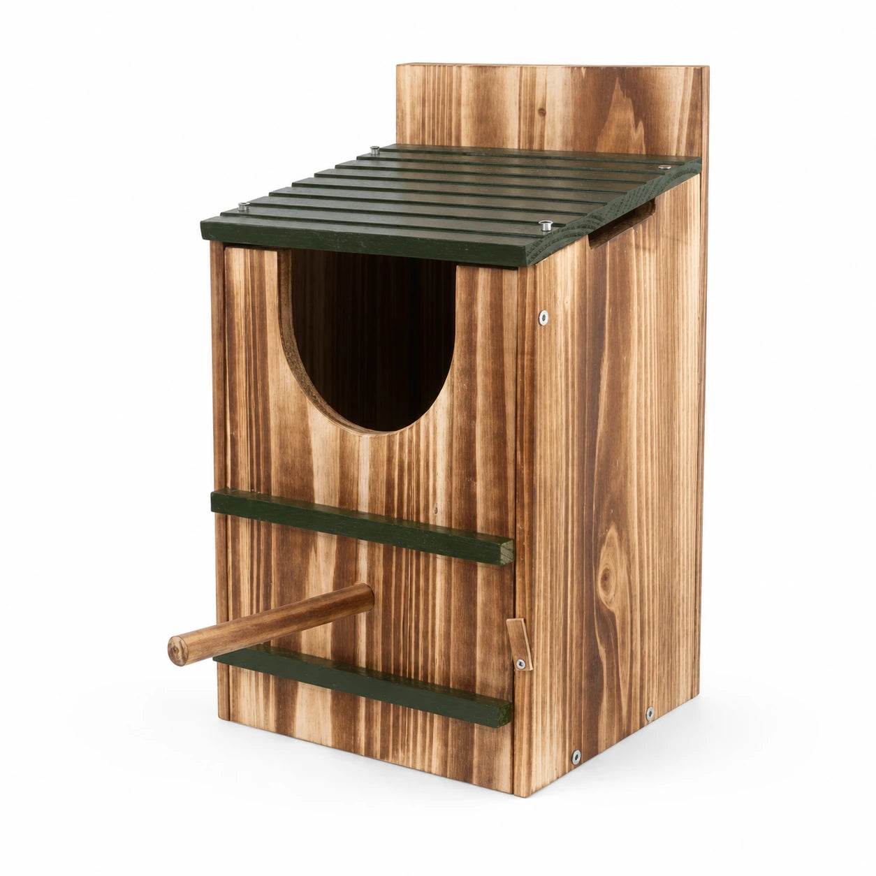 Birdhouse in charred wood — photo 3