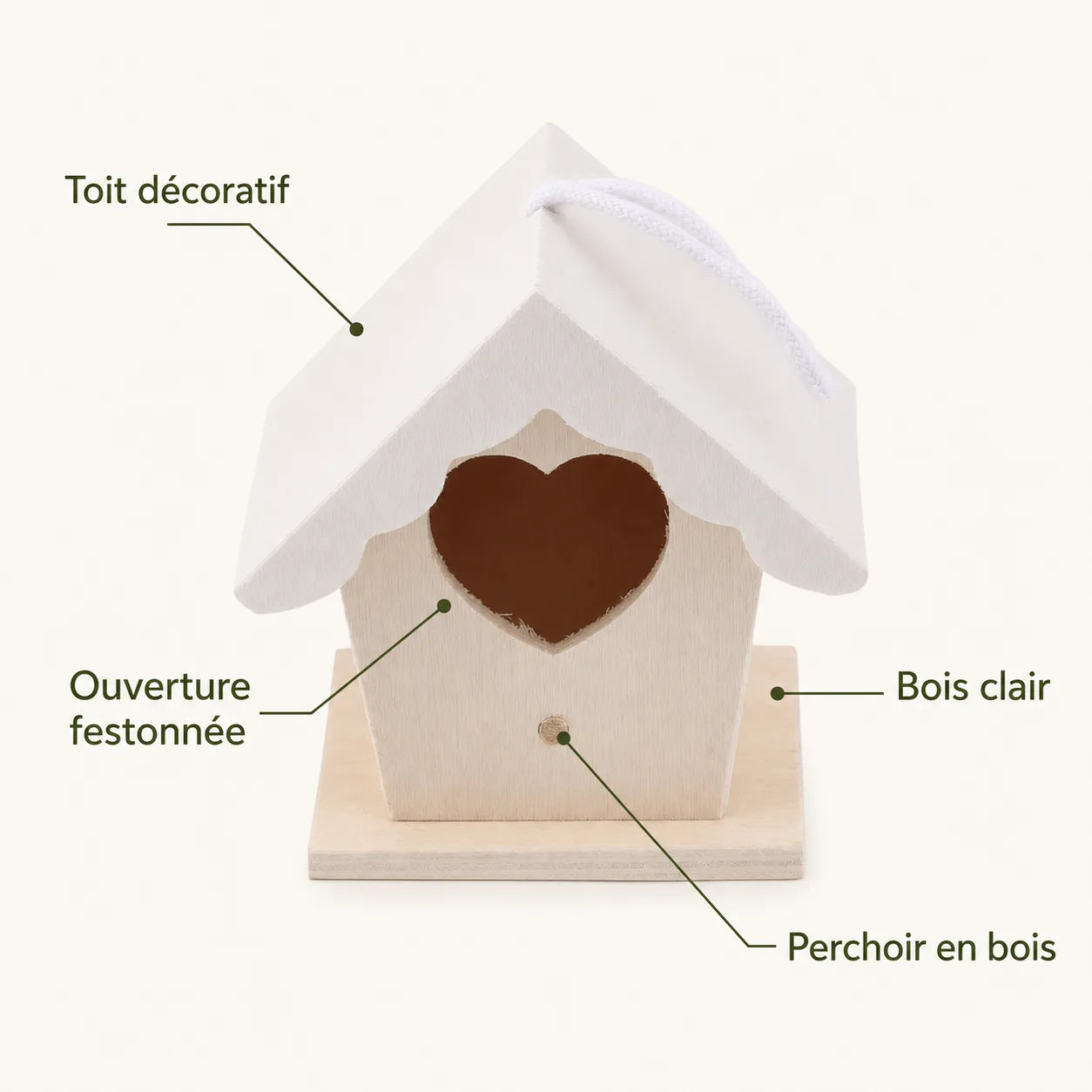 Mini birdhouse scalloped — photo 3