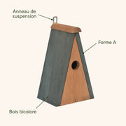 Birdhouse compact with roof double slope — photo 4