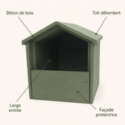 Birdhouse in concrete with open front — photo 4