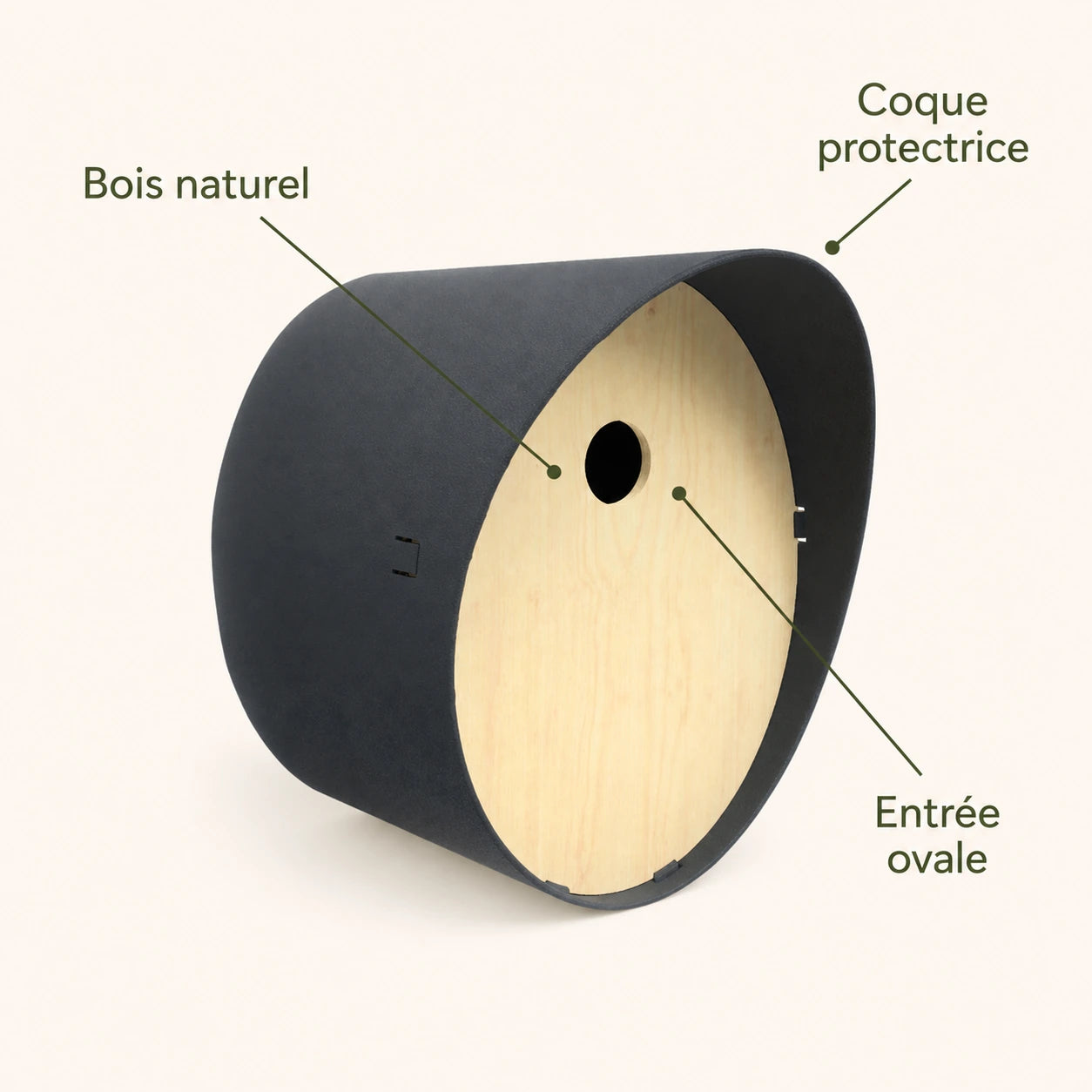 Birdhouse oval anthracite — photo 4
