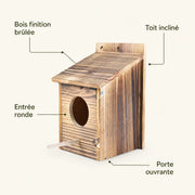 Birdhouse burnt wood — photo 3