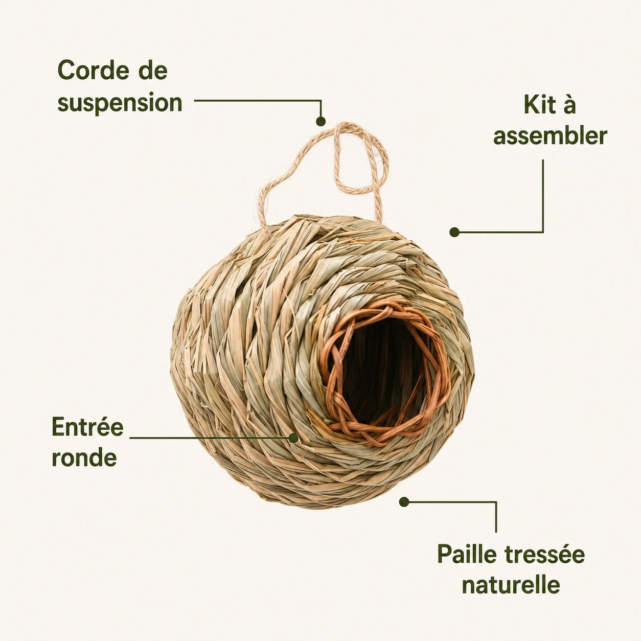 Birdhouse ball woven — photo 3