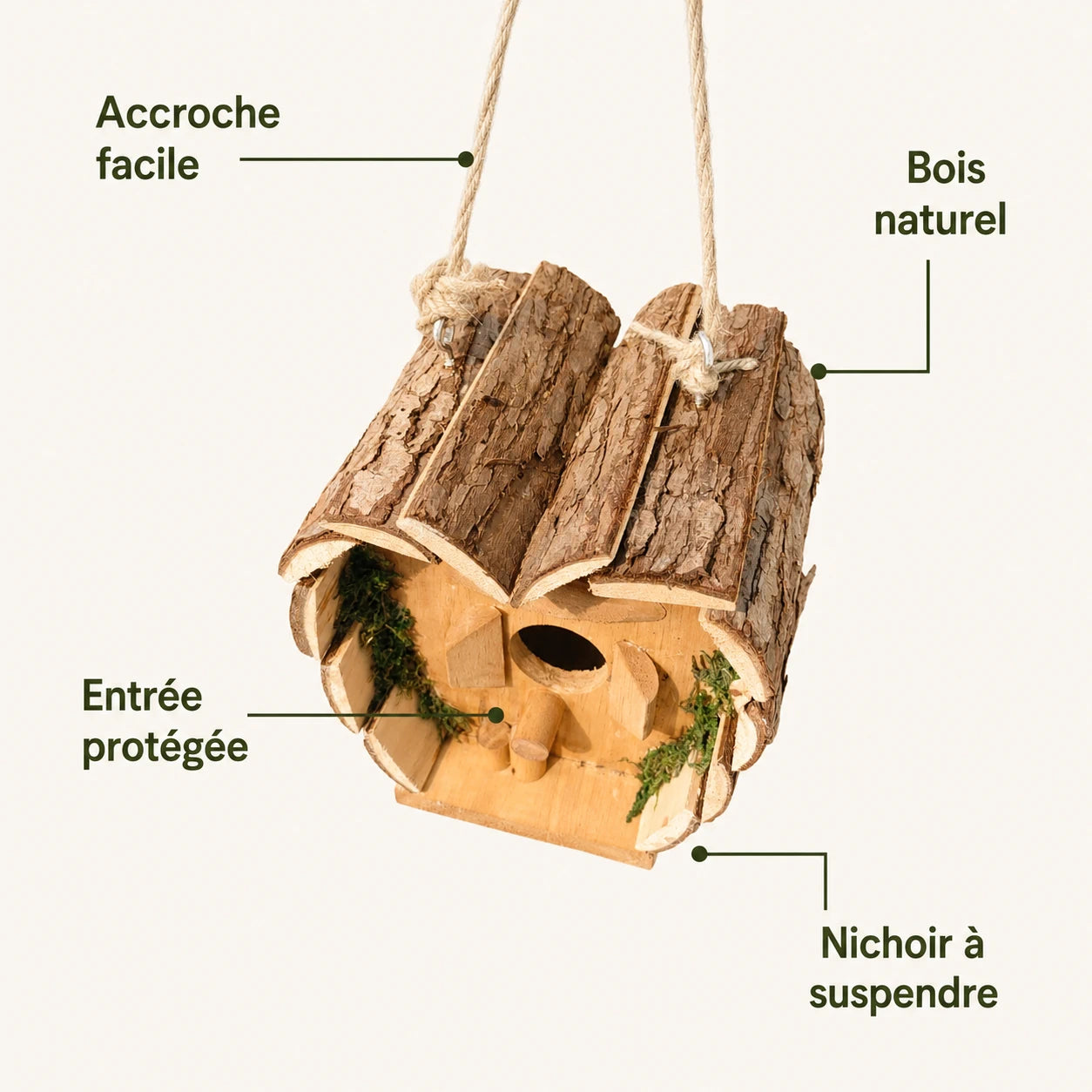 Birdhouse trunk moss — photo 3
