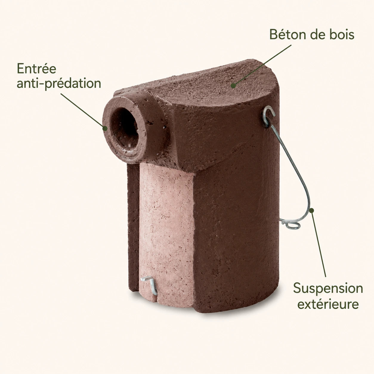 Birdhouse anti-predators in concrete — photo 4