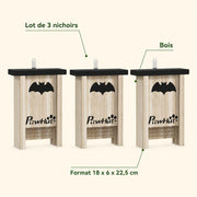 Set of 3 birdhouses with bats — photo 4