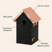 Birdhouse black compact with roof copper — photo 4