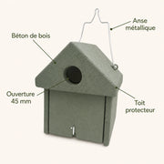 Birdhouse green entrance 45 mm — photo 4