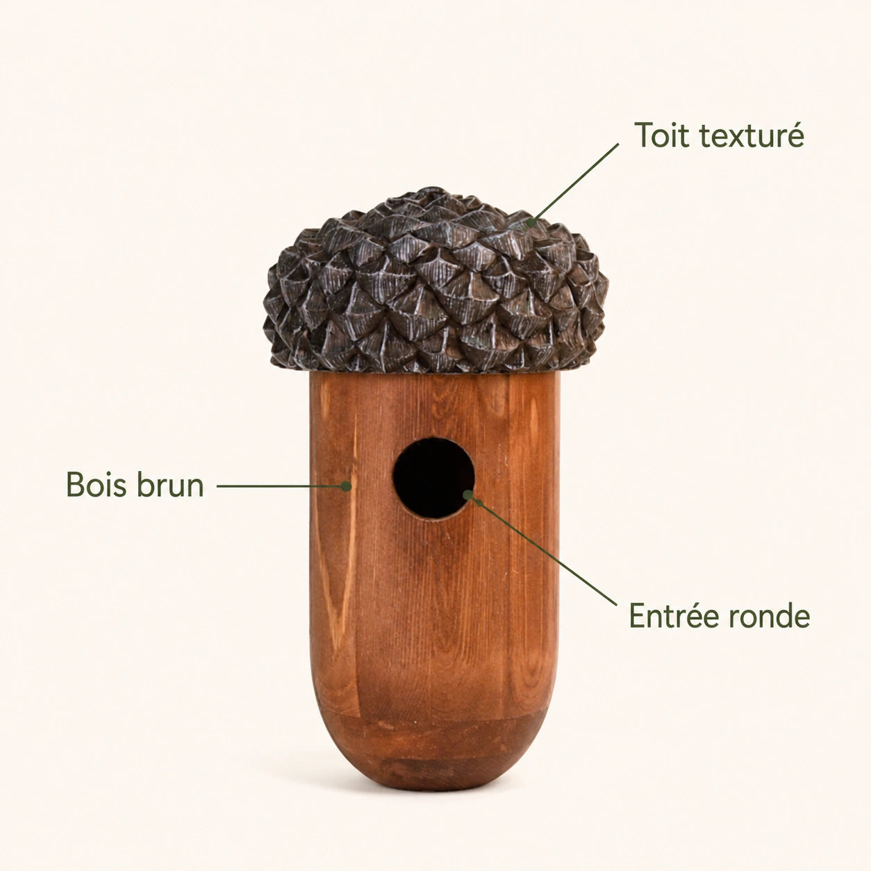 Birdhouse in shape of acorn — photo 4