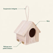 Birdhouse hanging in wood light with front opening — photo 4