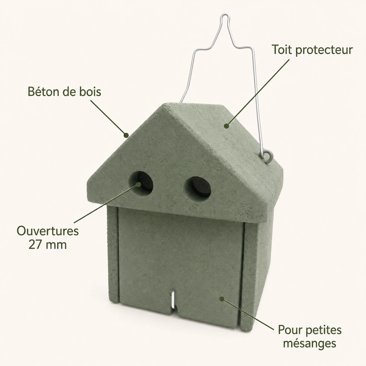 Birdhouse concrete 27 mm — photo 4
