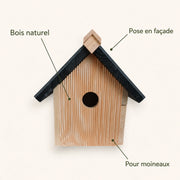 Birdhouse wall-mounted in wood natural — photo 4
