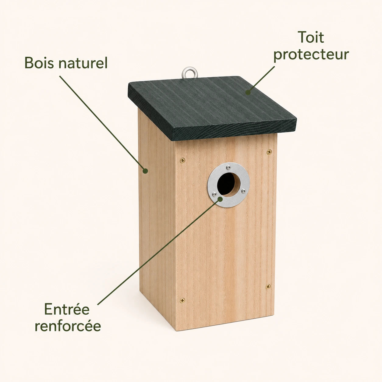 Birdhouse connected slender with roof black — photo 4