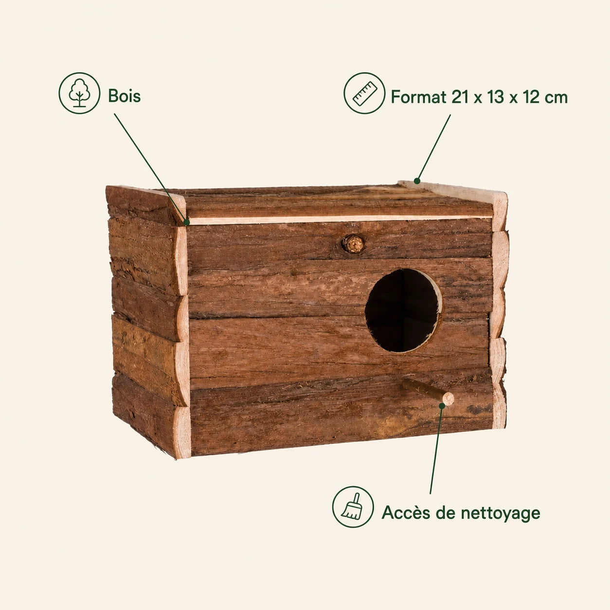 Birdhouse in wood of bark — photo 4