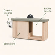 Birdhouse connected semi-open with green roof — photo 4