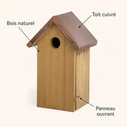 Birdhouse slender with roof copper entrance 32 mm — photo 4