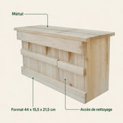 Birdhouse with 3 chambers in wood white — photo 4