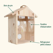 Birdhouse with window with suction-cups — photo 4