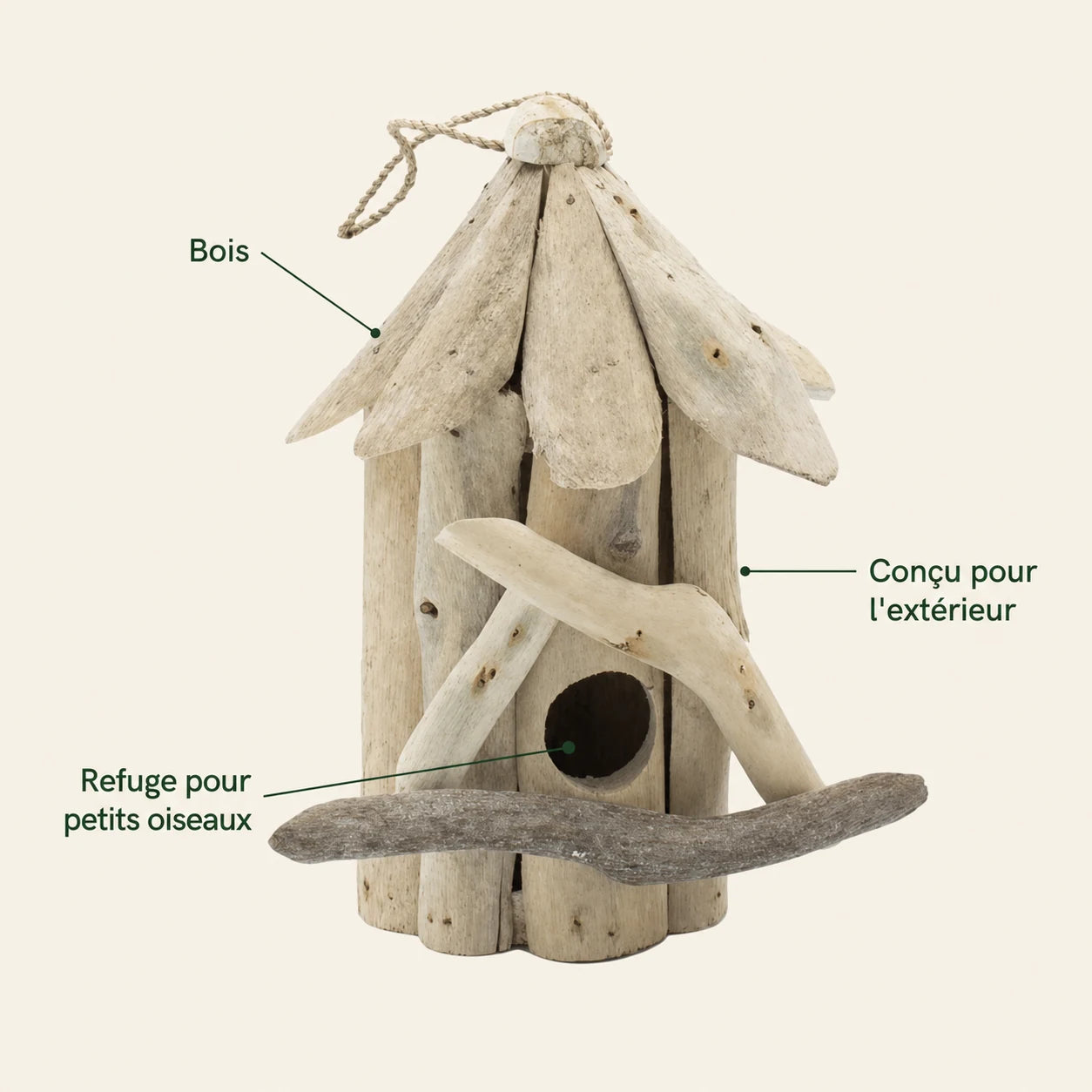 Small birdhouse in driftwood — photo 4