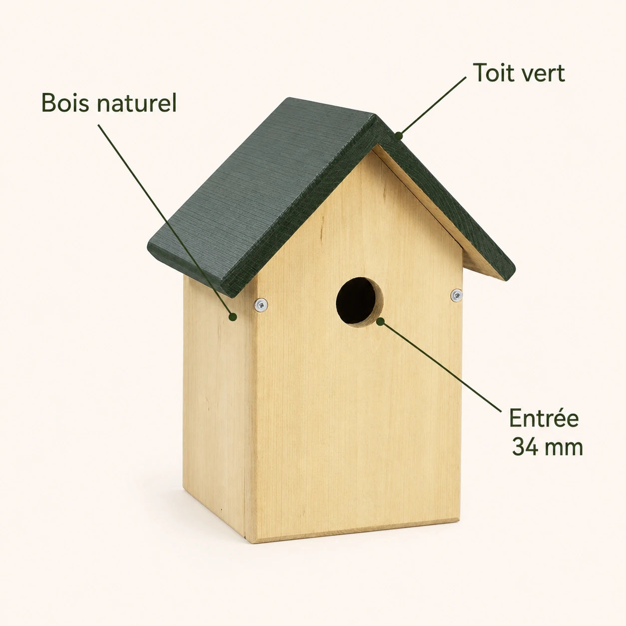Birdhouse spacious entrance 34 mm — photo 4