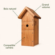 Large birdhouse of observation in wood — photo 4