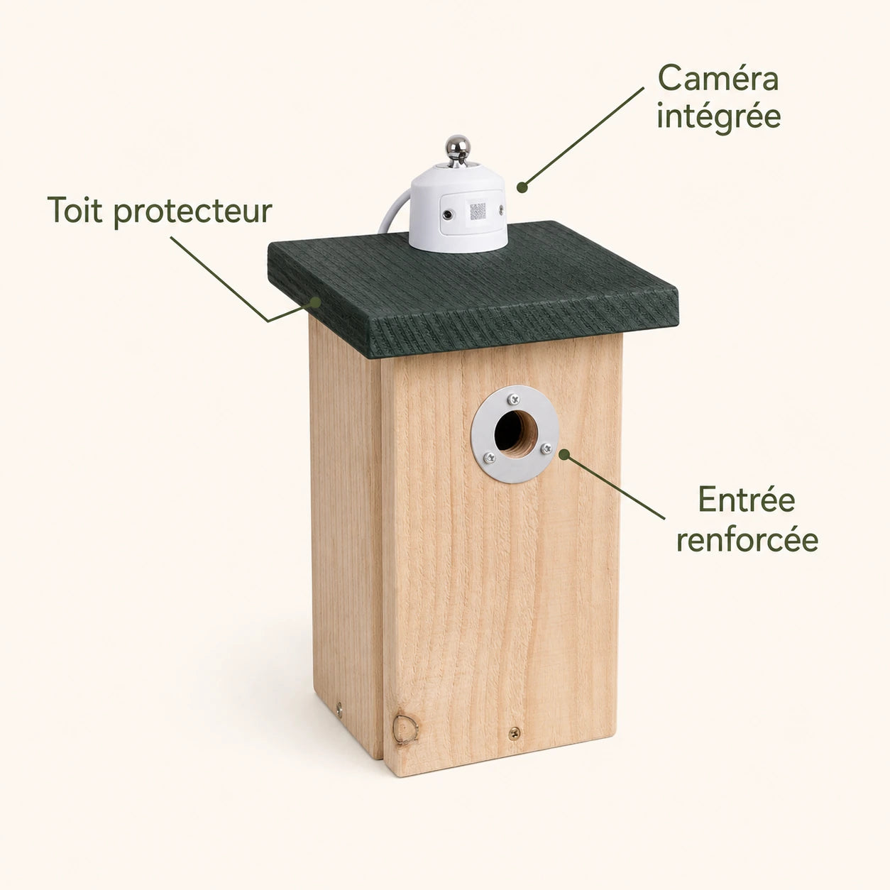 Birdhouse connected faceted with ring white — photo 4