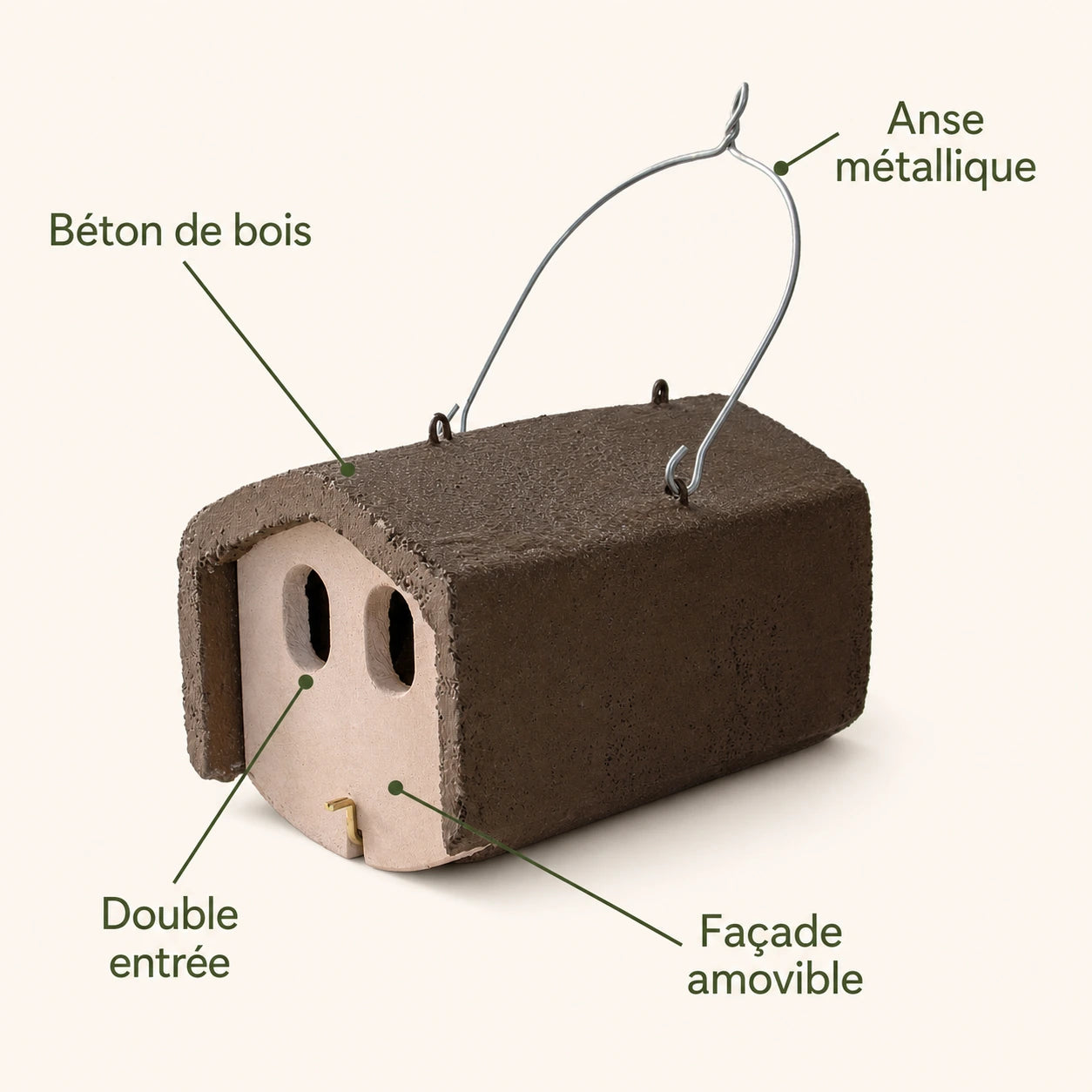 Birdhouse semi-open double entrance — photo 4