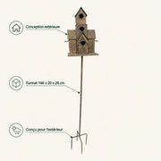 Large birdhouse birds house with plant 166x20x28cm — photo 4