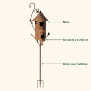 Birdhouse cabin in iron rust — photo 4