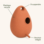 Birdhouse recycled grey 18 cm — photo 4
