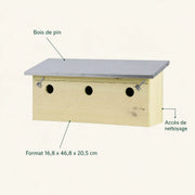 Birdhouse horizontal in wood pine FSC® — photo 4