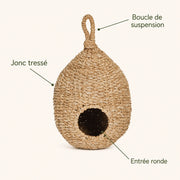 Birdhouse in rush woven — photo 4