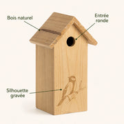 Birdhouse engraved with entrance 32 mm — photo 4